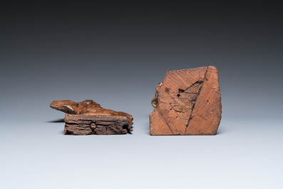 Deux sculptures de Sainte C&eacute;cile de Rome et de Marie Madeleine, Allemagne et Flandre, 16&egrave;me