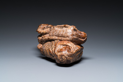 Vierge de Piti&eacute; en bois d'olive sculpt&eacute; et polychrom&eacute;, Portugal, 16&egrave;me