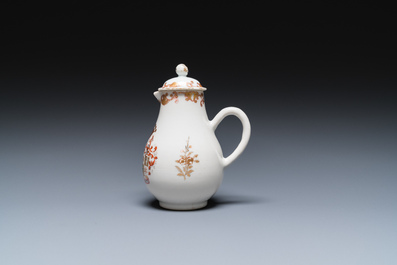 A Chinese famille rose armorial jug and cover with the arms of De Riet and Bouillon for the Dutch market, Qianlong