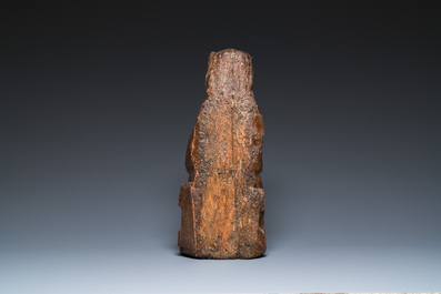 Sedes Sapientiae en ch&ecirc;ne sculpt&eacute;, France, 13/14&egrave;me