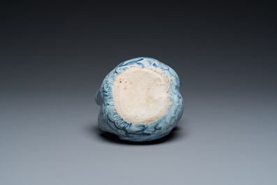 Compte-gouttes en forme de canards jumeaux en porcelaine de Chine en bleu et blanc, Ming
