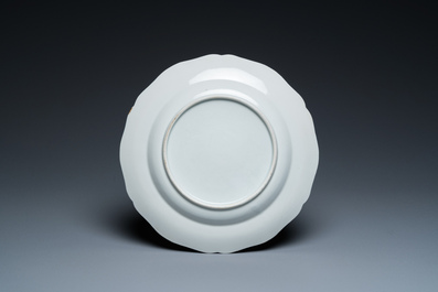 A Chinese Canton famille rose 'Wu Shuang Pu' dish, 19th C.
