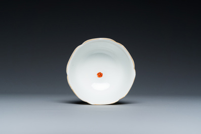 A Chinese famille rose 'elephant rider' cup and saucer, Yongzheng