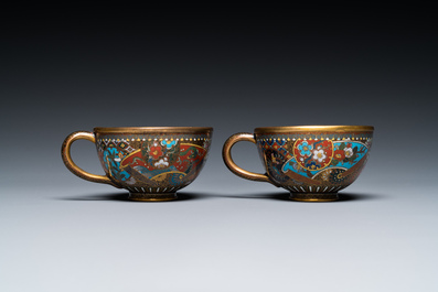 Eight Japanese cloisonn&eacute; wares, Meiji, 19/20th C.