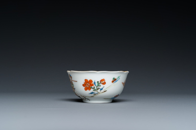 A Chinese famille rose 'elephant rider' cup and saucer, Yongzheng