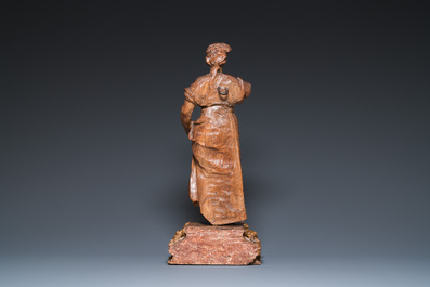 A carved oak sculpture of St. John of Calvary, Flanders, 16th C.