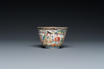 A Chinese Canton enamel 'foreigners' wine cup, Yongzheng
