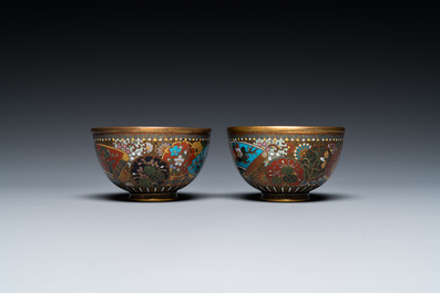 Eight Japanese cloisonn&eacute; wares, Meiji, 19/20th C.