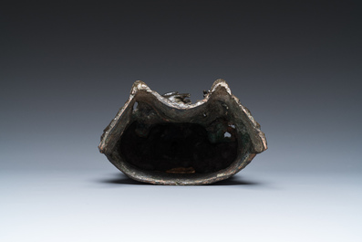 Sculpture de Wenchang Wang en bronze, Chine, Ming