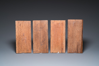 Collection de quinze panneaux divers en bois sculpt&eacute;, Flandre, 14/16&egrave;me