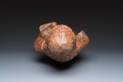 Grand Saint Jean &agrave; l'agneau en ch&ecirc;ne sculpt&eacute;, 16&egrave;me