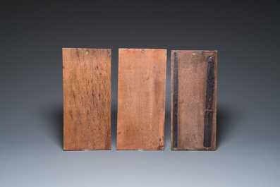 Collection de quinze panneaux divers en bois sculpt&eacute;, Flandre, 14/16&egrave;me