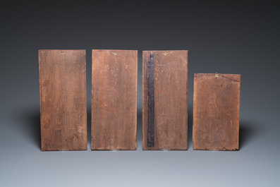Collection de quinze panneaux divers en bois sculpt&eacute;, Flandre, 14/16&egrave;me