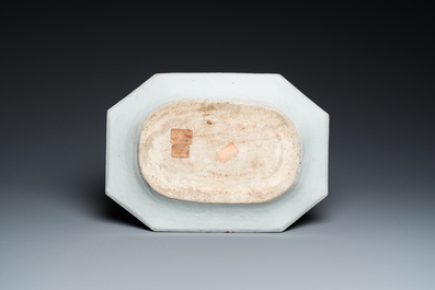 A Chinese famille rose armorial 'Hotham impaling Morley' dish, Qianlong