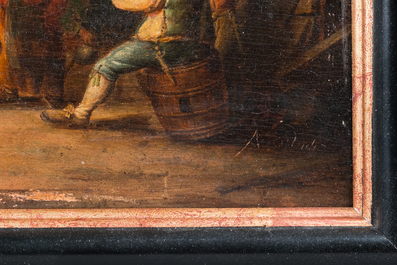 Entourage d'Adriaen van Ostade (1610-1685): 'Une kermesse', huile sur panneau