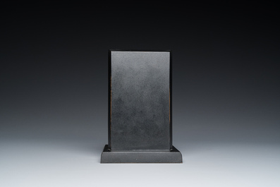 Een Chinees bronzen ornament in de vorm van een stierenkop, Periode der Strijdende Staten
