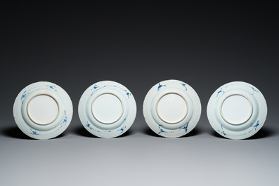 Een diverse collectie Chinees blauw-wit en famille rose porselein, Kangxi/Qianlong