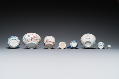 Een diverse collectie Chinees porselein, Kangxi en later