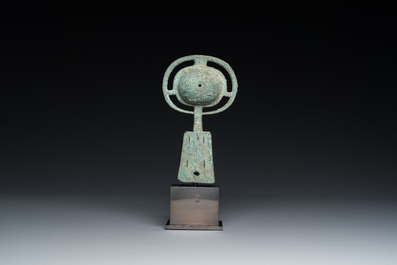 A Chinese bronze 'luan' chariot bell, Western Zhou