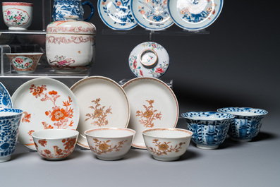 Een diverse collectie Chinees porselein, Kangxi en later