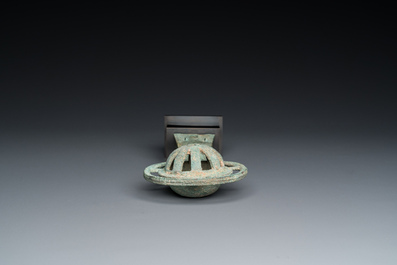 A Chinese bronze 'luan' chariot bell, Western Zhou