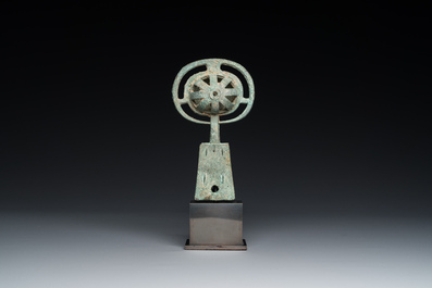 A Chinese bronze 'luan' chariot bell, Western Zhou