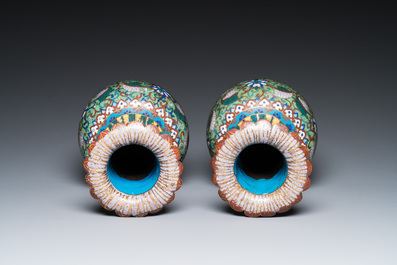 Negen stukken Chinees cloisonn&eacute;, 19/20e eeuw