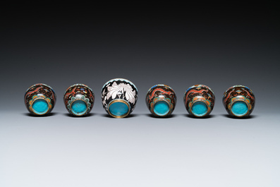 Negen stukken Chinees cloisonn&eacute;, 19/20e eeuw