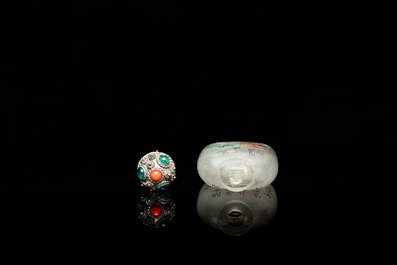 A Chinese inside-painted glass 'playing boys' snuff bottle, signed Ma Shaoxian 馬紹先, dated 1904