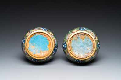 Negen stukken Chinees cloisonn&eacute;, 19/20e eeuw