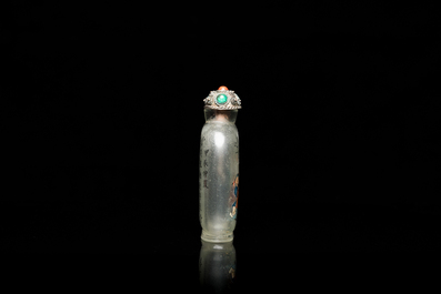 A Chinese inside-painted glass 'playing boys' snuff bottle, signed Ma Shaoxian 馬紹先, dated 1904