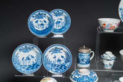 Een diverse collectie Chinees porselein, Kangxi en later
