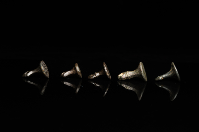 Seven bronze seal stamps, Western Europe, 15/16th C.