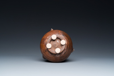 A Chinese monochrome brown-glazed vase, Song
