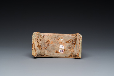 A small Chinese Longquan celadon table screen, Ming