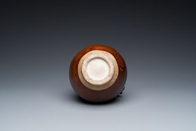 A Chinese brown-glazed ewer, Song