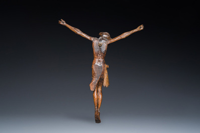 A Flemish carved oak Corpus Christi, 16th C.