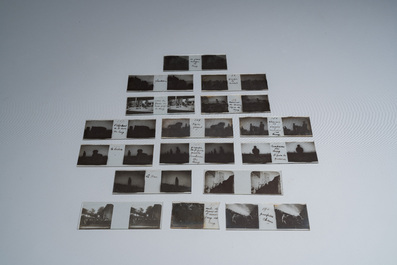 Sixteen Chinese glass negatives and three rolls of film with mostly temple views from China and Angkor, 19/20th C.