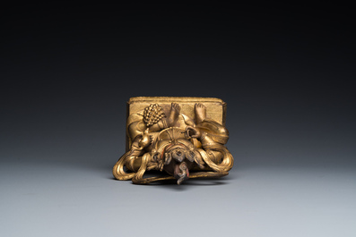 Statuette de Jambhala en bronze dor&eacute;, Sino-Tibet, 18&egrave;me