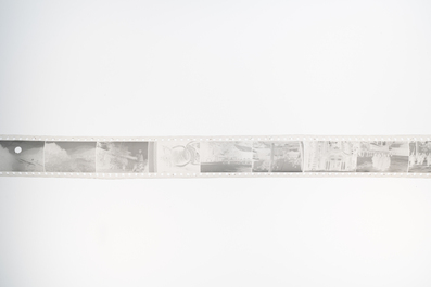 Sixteen Chinese glass negatives and three rolls of film with mostly temple views from China and Angkor, 19/20th C.