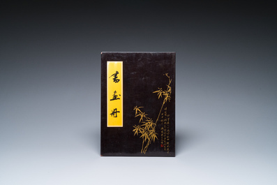 Chinese school: An album of twelve paintings with signatures of celebrities, a.o. Zhao Shaoang 趙少昂, ink and colour on paper, dated 1944