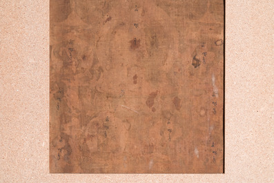 Een thangka met Bhaisajyaguru, Tibet, 15/16e eeuw