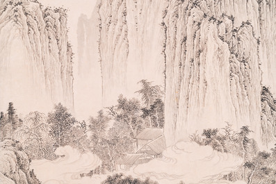 Wu Hufan 吴湖帆 (1894-1968): 'Berglandschap in de herfst', inkt op papier, gedat. juni 1946