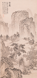 Wu Hufan 吴湖帆 (1894-1968): 'Berglandschap in de herfst', inkt op papier, gedat. juni 1946
