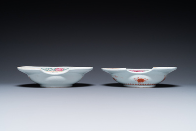 Twee Chinese famille rose scheerkommen, Yongzheng