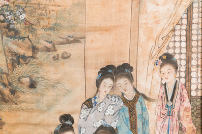 Wang Chengxun 王承勳 (19/20e eeuw): 'Zes werken over het leven in het oude China', inkt en kleur op zijde