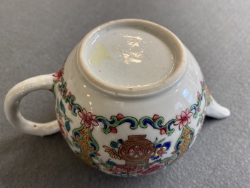 A fine Chinese famille rose teapot and cover, Yongzheng
