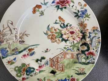 Drie Chinese famille rose borden, Yongzheng/Qianlong