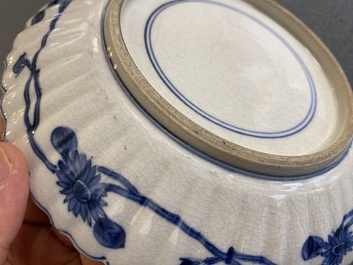 A Japanese blue and white 'hare' dish, Arita, Edo, early 18th C.