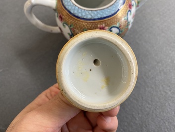A fine Chinese famille rose teapot and cover, Yongzheng